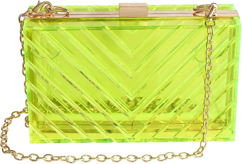 WJCD Clear Purses For Women Acrylic Clear Clutch Bag Stadium Approved - Image 1